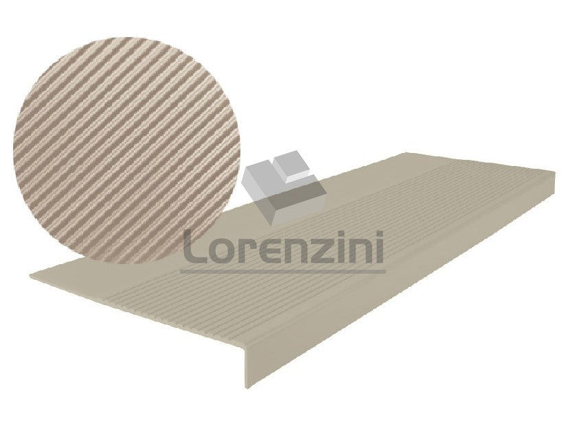 GRADA CAUCHO ESTRIADA BEIGE 150X32X4MM