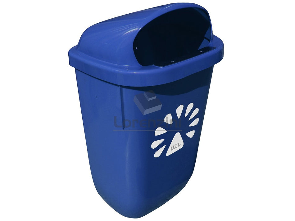 BASURERO 50 LT MURO  AZUL