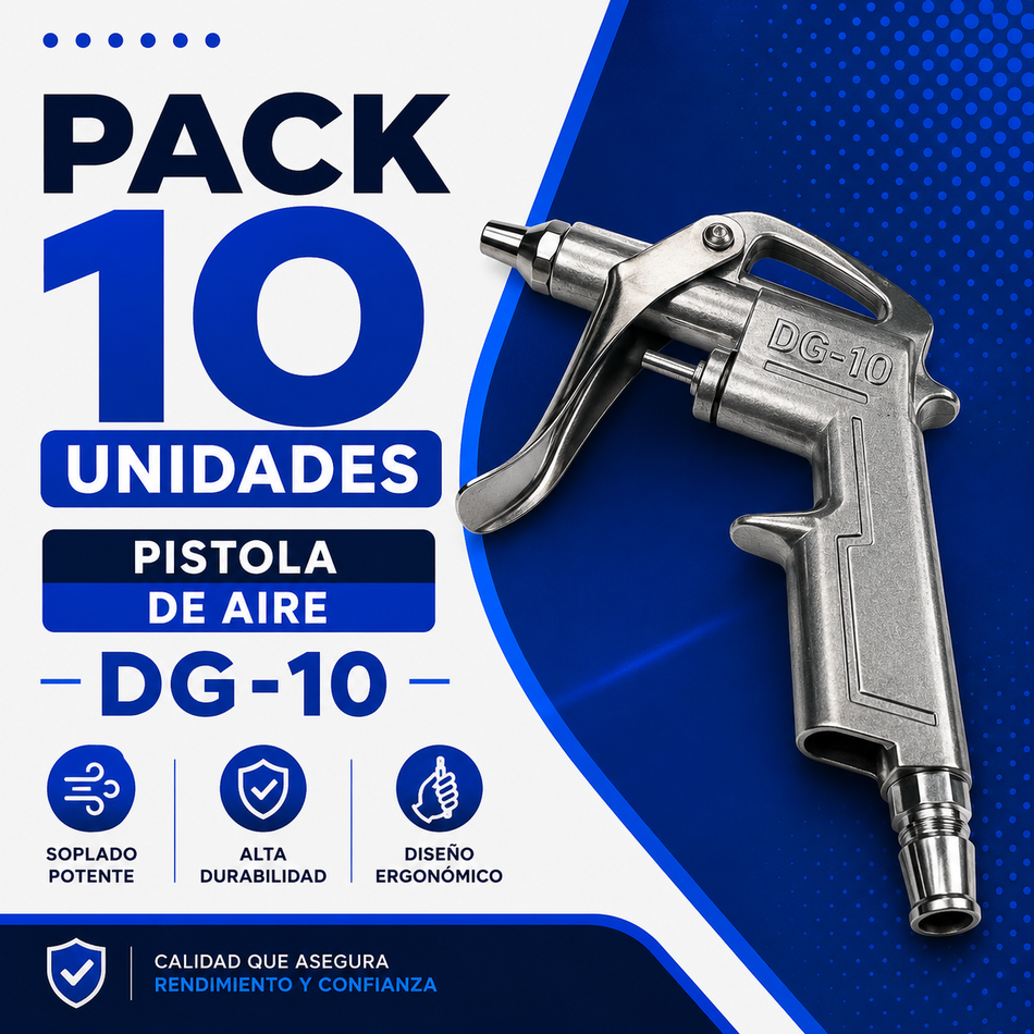 PACK 10 UNIDADES - PISTOLA DE AIRE DG-10