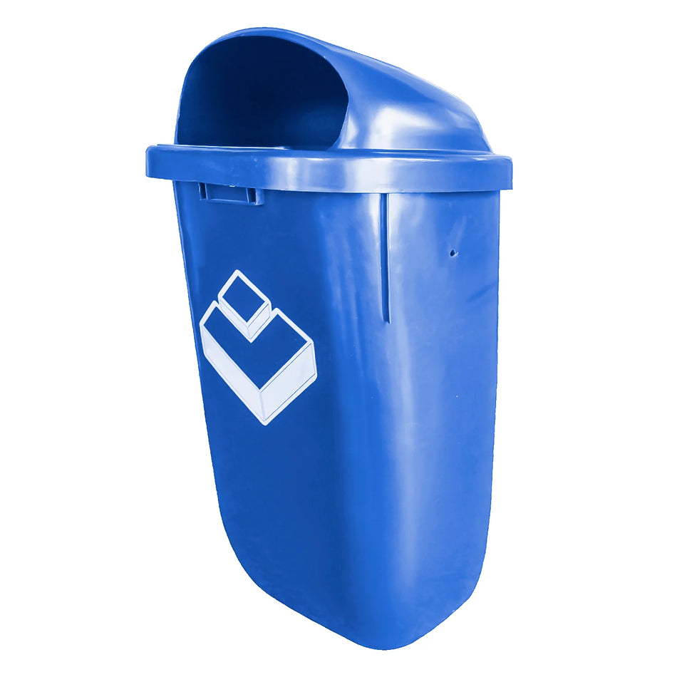 BASURERO 50 LT MURO  AZUL