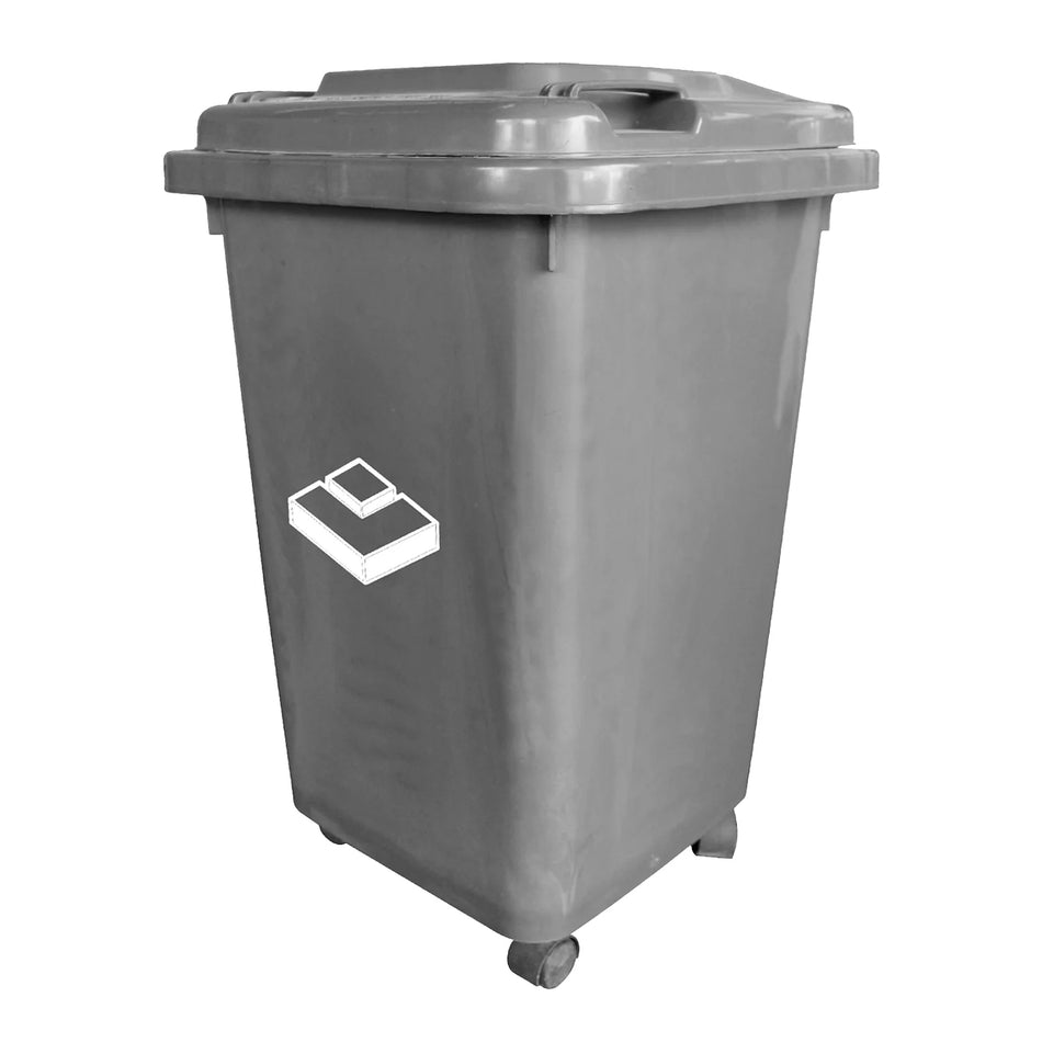 BASURERO FRANKFURT 50LT C/TAPA GRIS