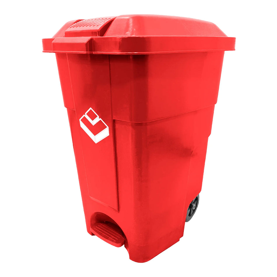 BASURERO 50 LT ROJO C/PEDAL