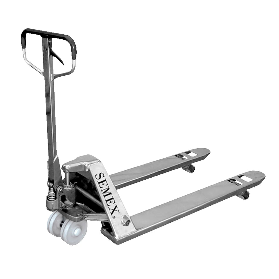 TRANSPALETA ACERO INOX 2500KG 685X1220MM R:NYLON