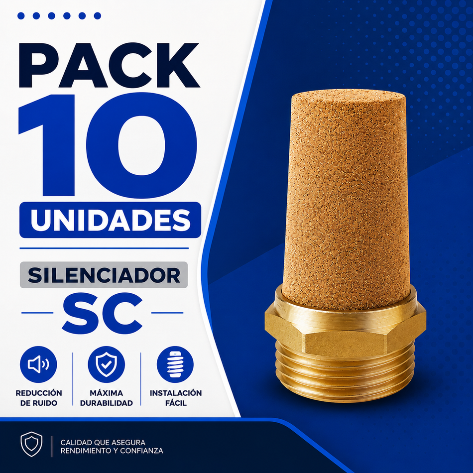 PACK 10 UNIDADES - SILENCIADOR SC-10 (3/8")
