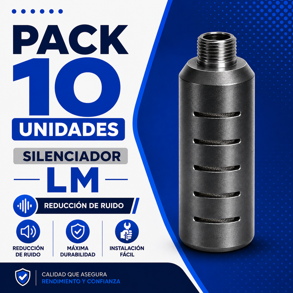 PACK 10 UNIDADES - SILENCIADOR LM-2 (1/4")