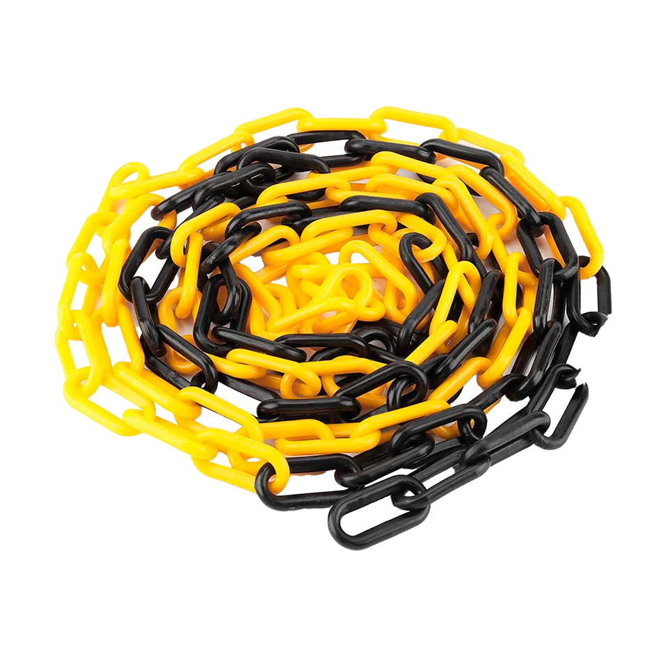 CADENA AMARILLA/NEGRA 50 mts.(ROLLO)