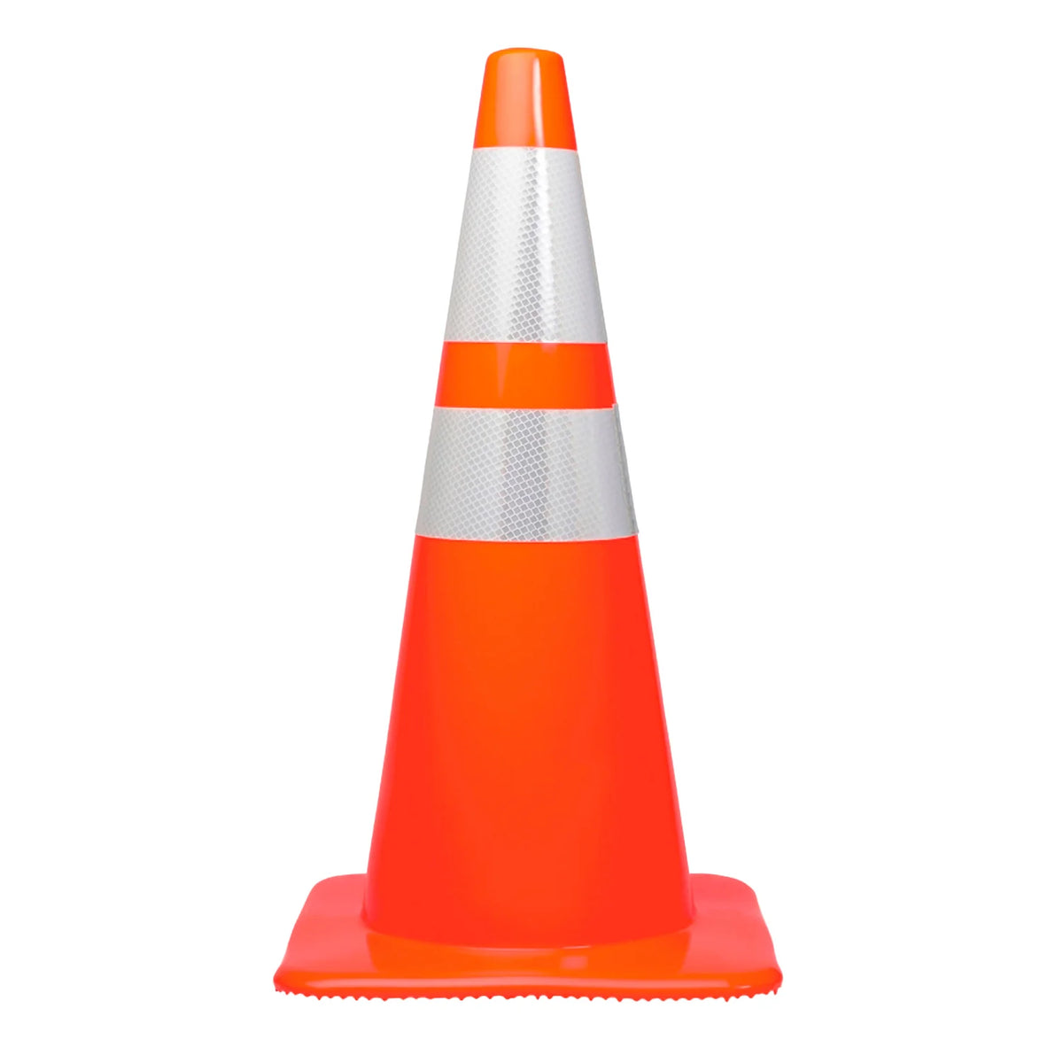 Cono de Señalización Vial Importado 28″ Doble Cinta Reflectante Verde Fluor