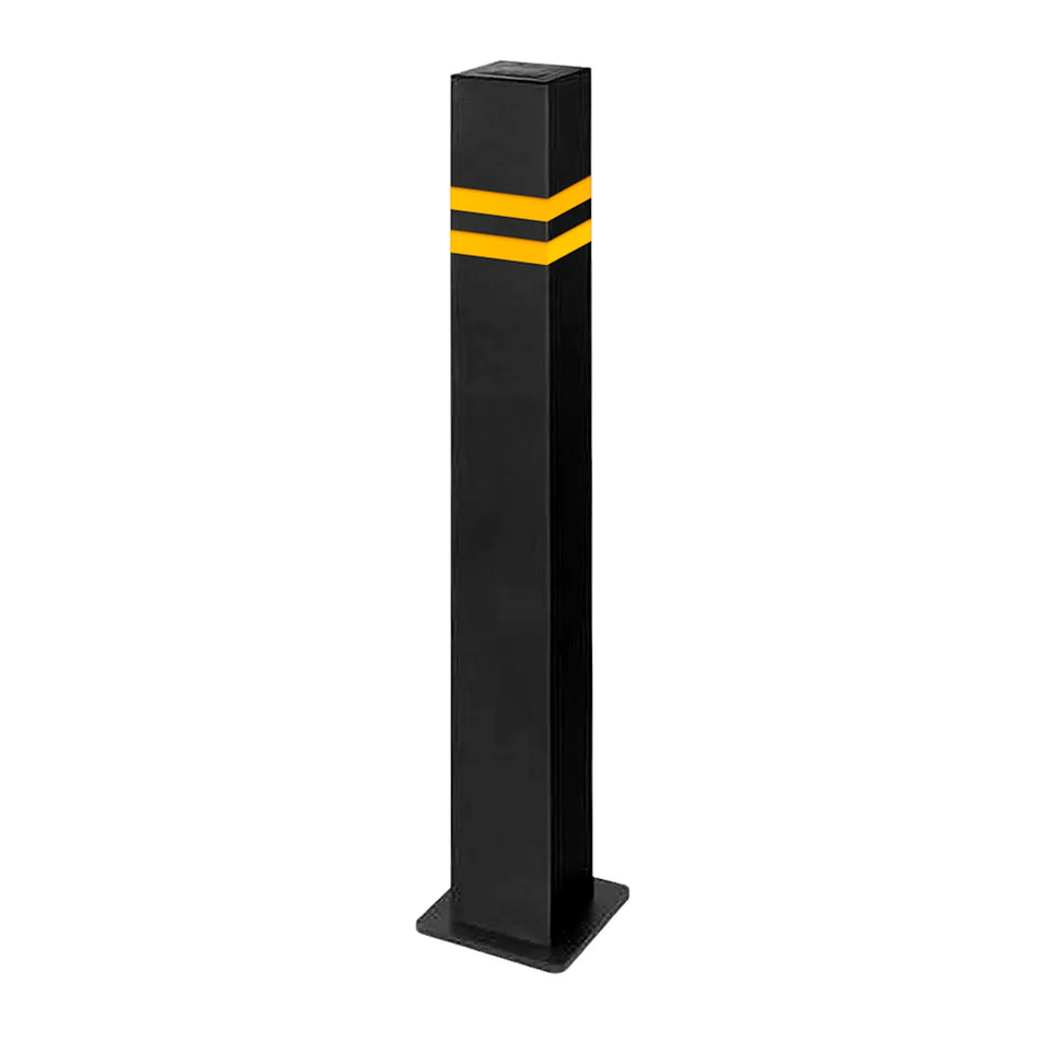 BOLARDO ACERO C/APLIC 100X100X600MM C/PLACA BASE ELECTRO