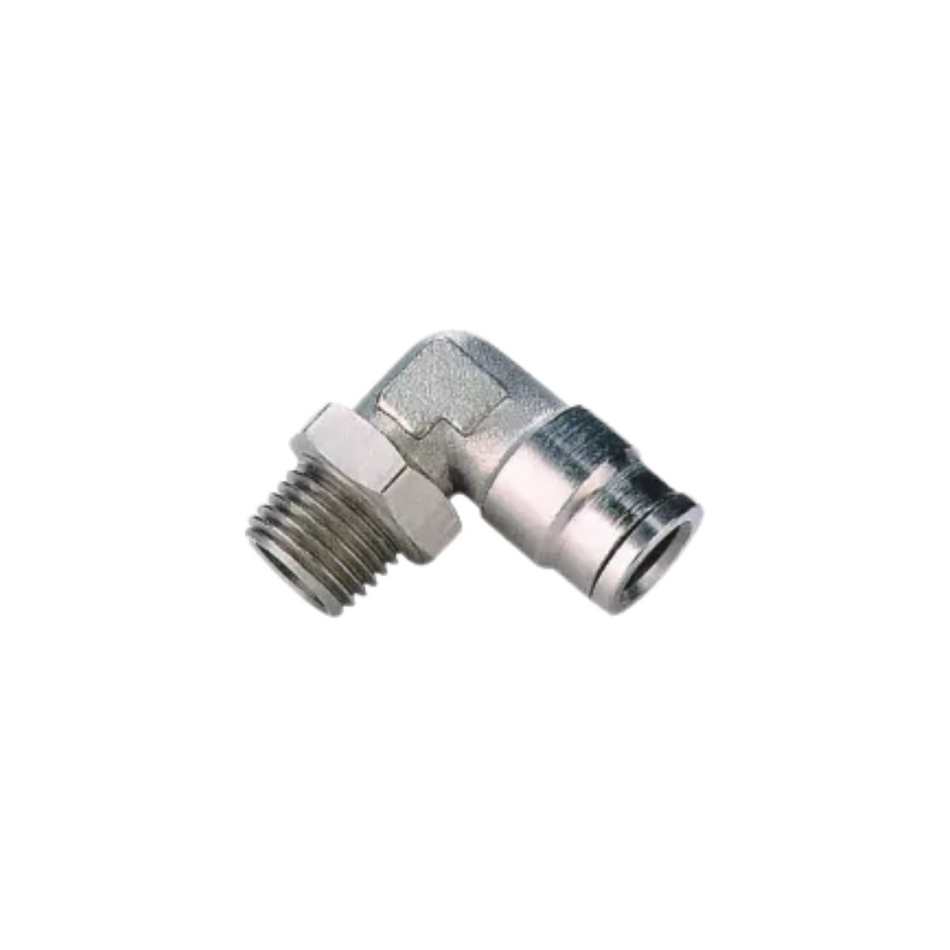 CONECTOR RAPIDO "CODO" DE 1/2" - ROSCA "HE" DE 1/2" - Metalico