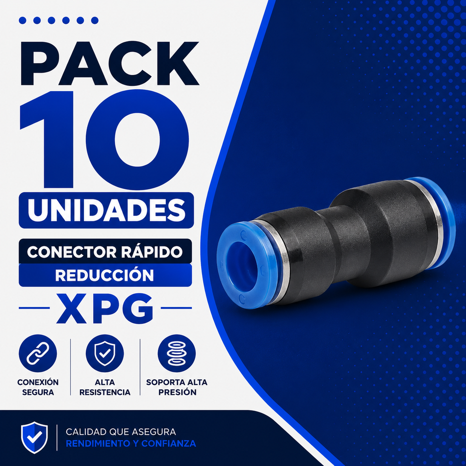 PACK 10 UNIDADES - CONECTOR RAPIDO REDUCCION XPG-10-06