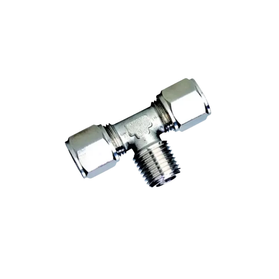 CONECTOR DE PRESION "TEE" 8 mm - ROSCA 1/8"